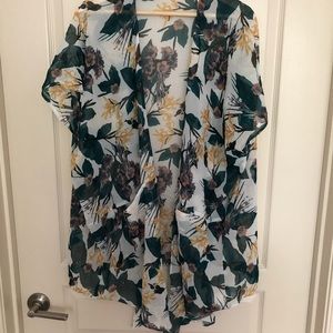 Leaf Print Kimono